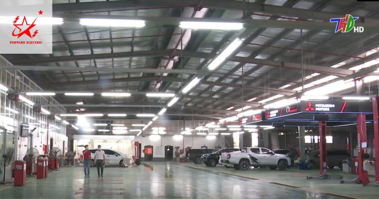 Điện tổng hợp Forward lắp đặt hệ thống đèn chiếu sáng cho hơn 3000m2 nhà xưởng.