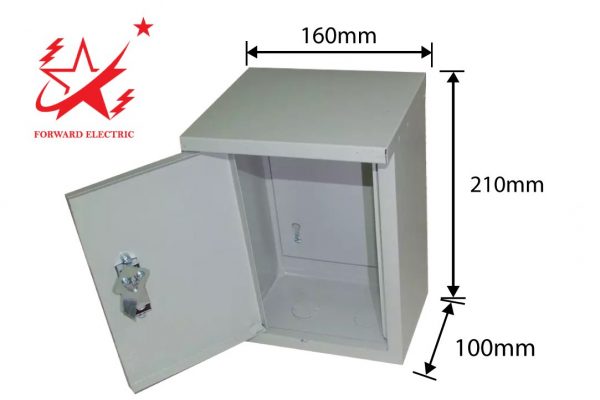 Tủ điện 210x160x100 mm là loại kích thước phổ biến luôn được sản xuất sẵn với số lượng lớn.